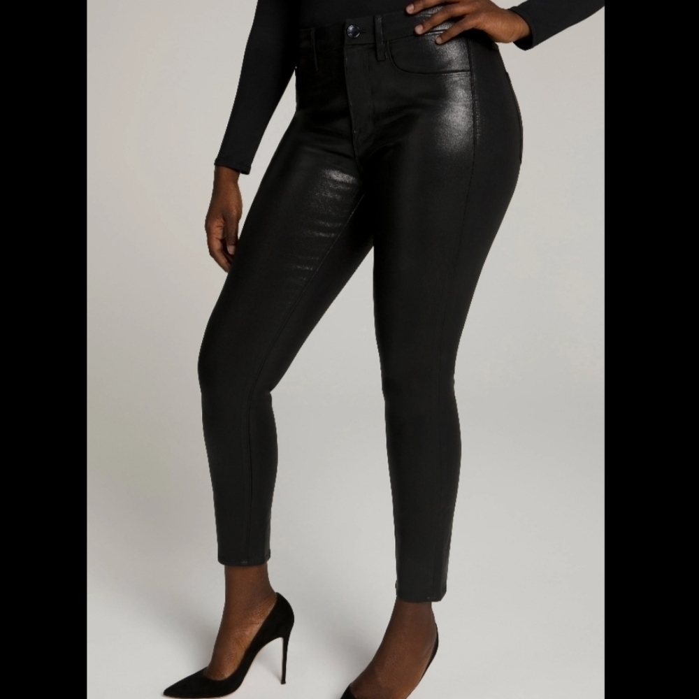 Black Good American Good Legs Stretch Denim Jeans - Picture 3 of 15